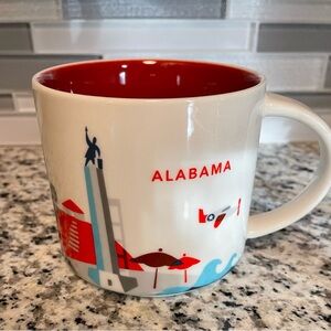 Starbucks Red and White Alabama Mug